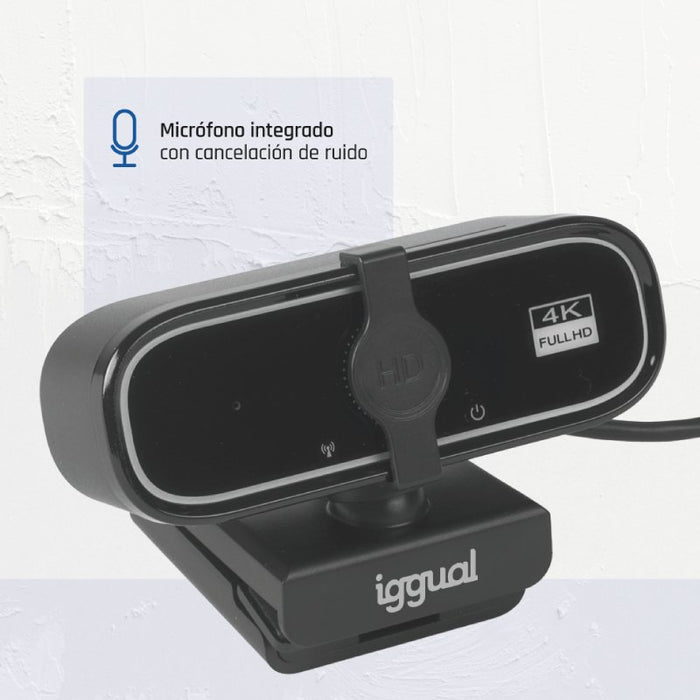 EAN 8435364319949 - iggual USB 4K UHD WC3840 Business Pro View cámara web 8 MP 3840 x 2160 Pixeles Negro imagen 10