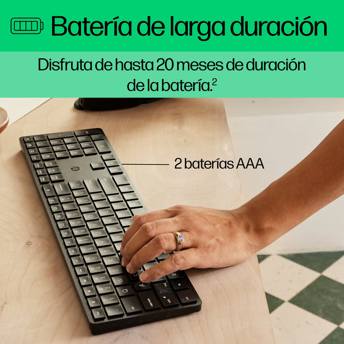 EAN 0196188162200 - HP 450 BLK Programmable Wireless Keyboard teclado RF inalámbrica + USB Negro imagen 7