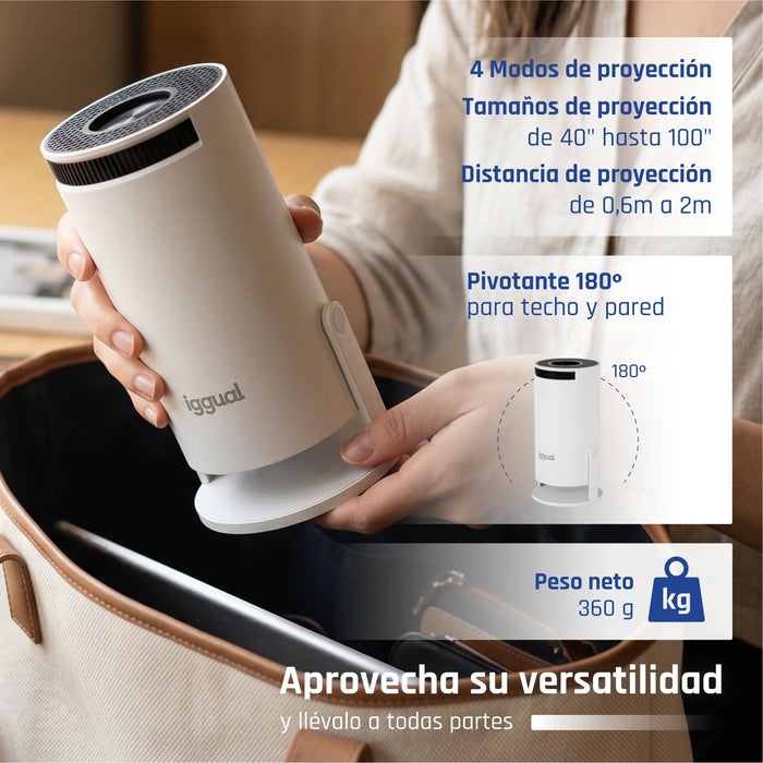 EAN 2528112316195 - iggual MP720p + ECO-COST 100" 120 lúmenes ANSI 720p (1280x720) Blanco imagen 13