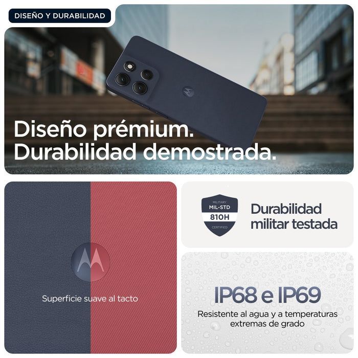 EAN 0840023294891 - Motorola moto g86 5G 16,9 cm (6.67") SIM doble Android 15 USB Tipo C 8 GB 256 GB 5200 mAh Azul oscuro imagen 6