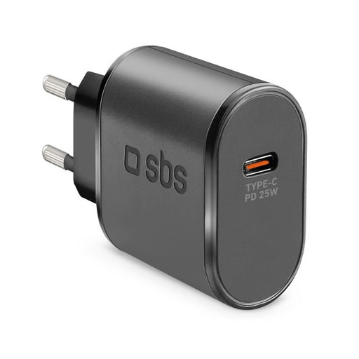 EAN 8018417439377 - SBS TETR1CPD25 cargador de dispositivo móvil Smartphone, Tableta Negro Corriente alterna Interior imagen 1