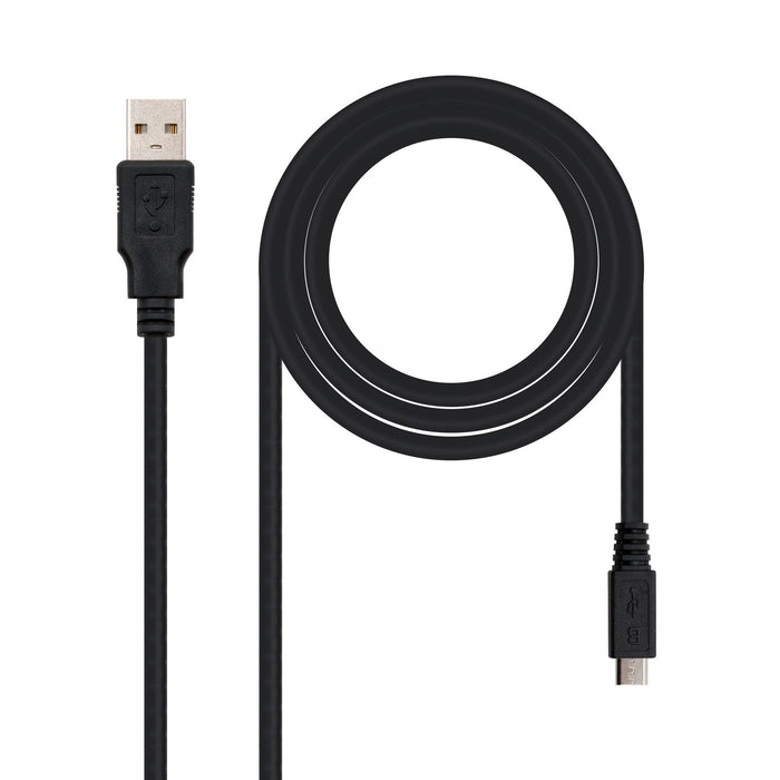 EAN 8433281000520 - Nanocable 10.01.0501 cable USB USB 2.0 1,8 m USB A Micro-USB B Negro imagen 1