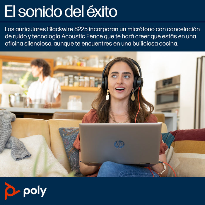 EAN 0197498429267 - HP Poly Blackwire 8225 Stereo Microsoft Teams Certified USB-C Headset +USB-C/A Adapter Alámbrico Diadema  imagen 5