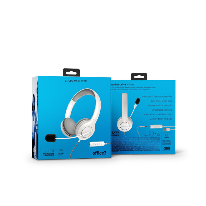 EAN 8432426452156 - Energy Sistem 452156 auricular y casco Auriculares Alámbrico Diadema Llamadas/Música USB tipo A Blanco imagen 7