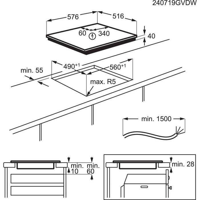 EAN 7333394136837 - AEG TN64RA06XB Negro Integrado 60 cm Cerámico 4 zona(s) imagen 5