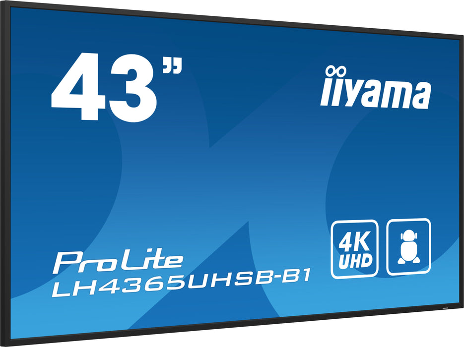 EAN 4948570123551 - iiyama LH4365UHSB-B1 pantalla de señalización Diseño de quiosco 108 cm (42.5") LED Wifi 800 cd / m² 4K Ul imagen 4