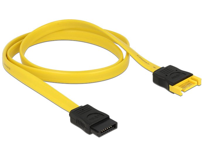 EAN 4043619839506 - DeLOCK 0.7m 2xSATAIII cable de SATA 0,7 m SATA 7-pin Negro, Amarillo imagen 2