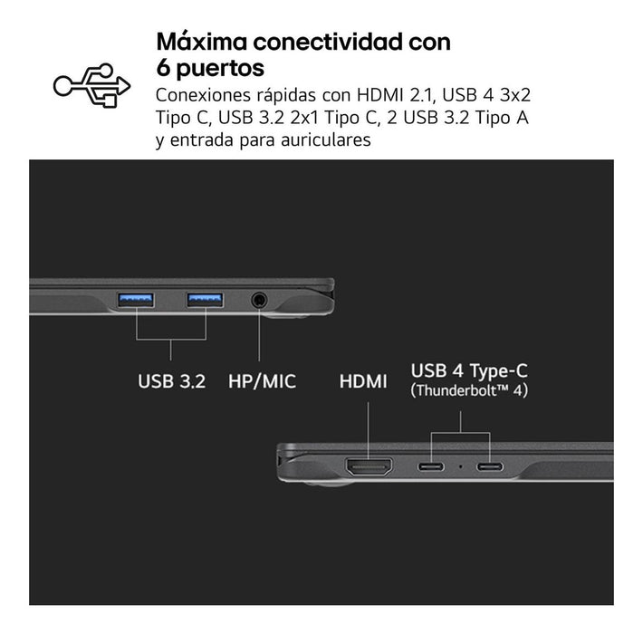 EAN 8806096666715 - LG Gram 17ZD90T-G.AX88B ordenador portatil Intel Core Ultra 7 255H Portátil 43,2 cm (17") WQXGA 32 GB LPD imagen 9