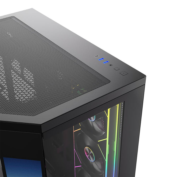 EAN 6978262011994 - XYZ Gabinete Neutrón X Pro, Midi-Tower, ATX/Micro-ATX/ITX, USB 3.0, sin Fuente, 5 Ventiladores Instalados imagen 9