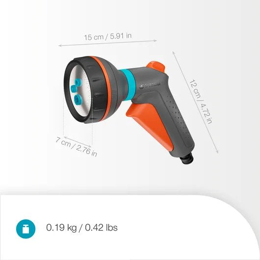 EAN 4066407024854 - Gardena 18370-20 pistola de pulverización de agua o boquilla Boquilla de lavado Gris, Naranja, Negro imagen 6