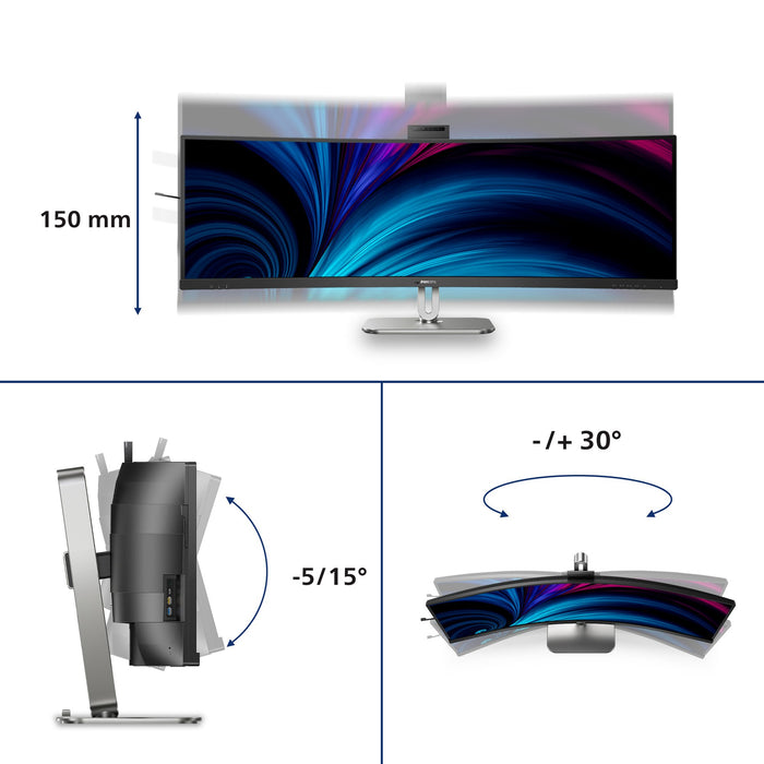 EAN 8712581802554 - Philips 49B2U6900CH/00 pantalla para PC 124 cm (48.8") 5120 x 1440 Pixeles Dual QHD LCD Negro imagen 7