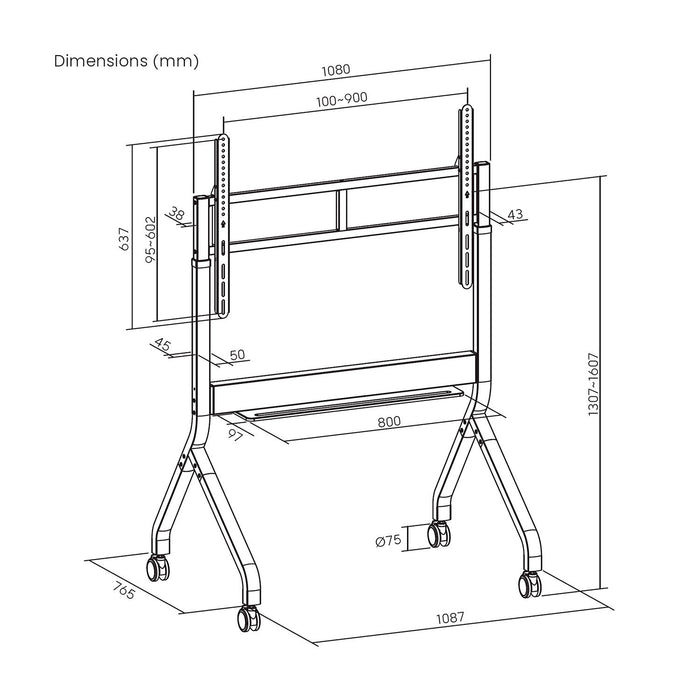 EAN 8435739905340 - AISENS FTF90E-467 soporte para TV 2,29 m (90") imagen 6