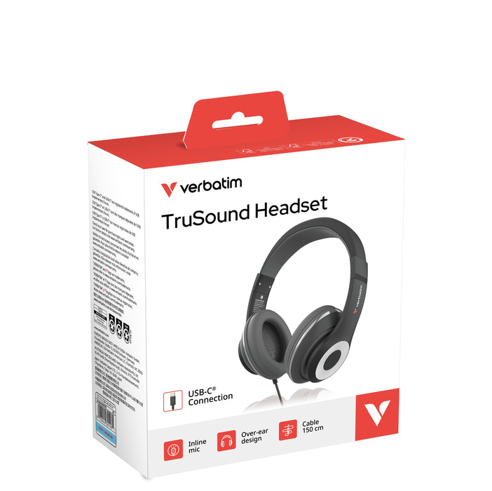 EAN 23942301981 - Verbatim 30198 auricular y casco Auriculares Alámbrico Diadema Música/uso diario USB Tipo C Negro imagen 7