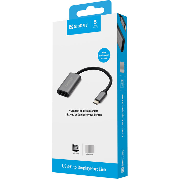 EAN 5705730136191 - Sandberg 136-19 adaptador de cable de vídeo USB Tipo C Gris imagen 3