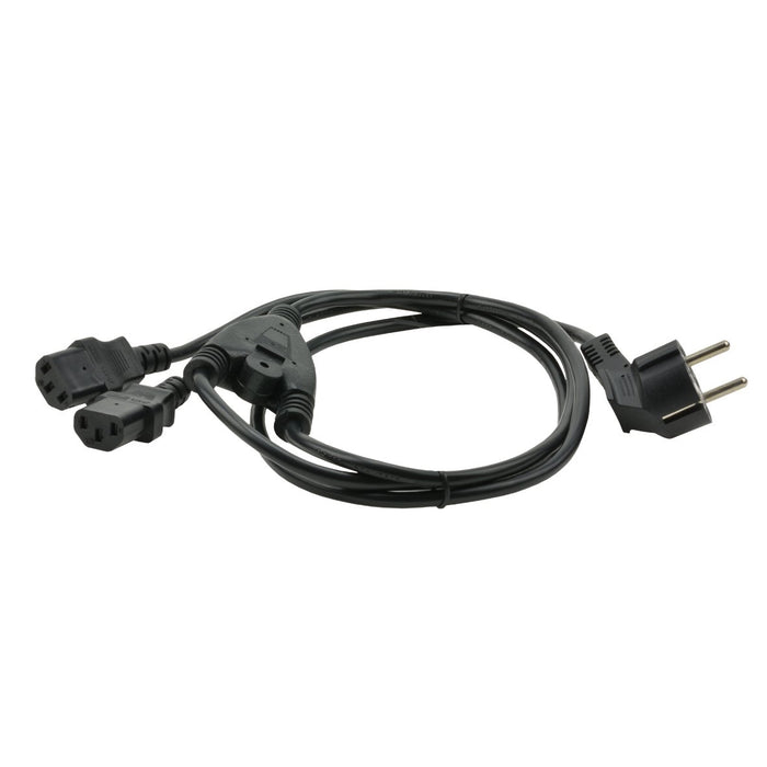 EAN 3700224714222 - MCL Power Cable Black 2.0m Negro 2 m Regleta de bornes de 2 pines Enchufe tipo F imagen 2