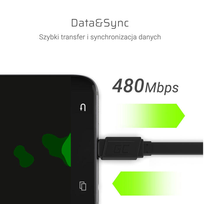 EAN 5903317225102 - Green Cell KABGC03 cable USB 0,25 m USB A USB C Negro imagen 5