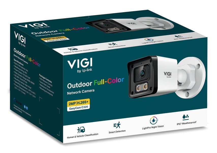 EAN 1210002606615 - TP-Link VIGI EasyCam C320 Bala (forma) Cámara de seguridad IP Exterior 1920 x 1080 Pixeles Techo/Pared/Po imagen 4