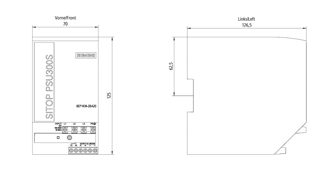EAN 4025515154044 - Siemens 6EP1434-2BA20 adaptador e inversor de corriente Interior Multicolor imagen 4