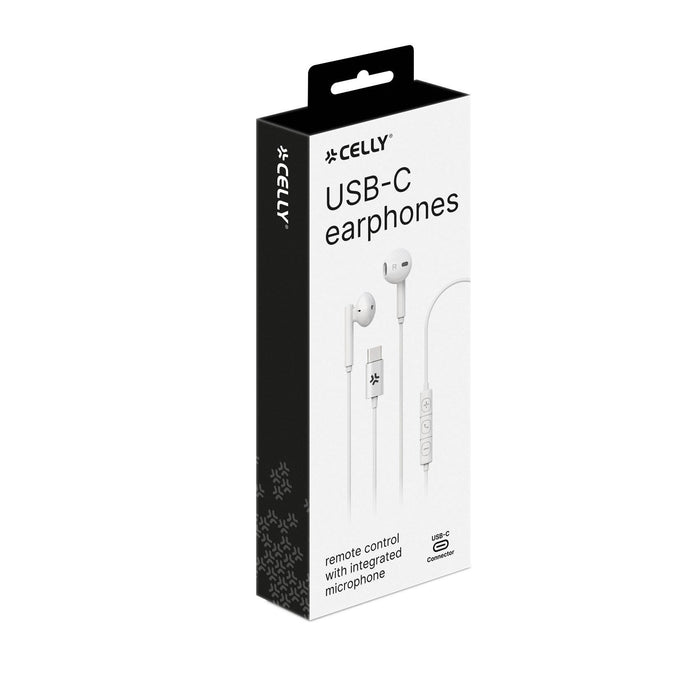 EAN 8021735200895 - Celly UP1100TYPECWH auricular y casco Auriculares Alámbrico Dentro de oído Llamadas/Música USB Tipo C Bla imagen 4
