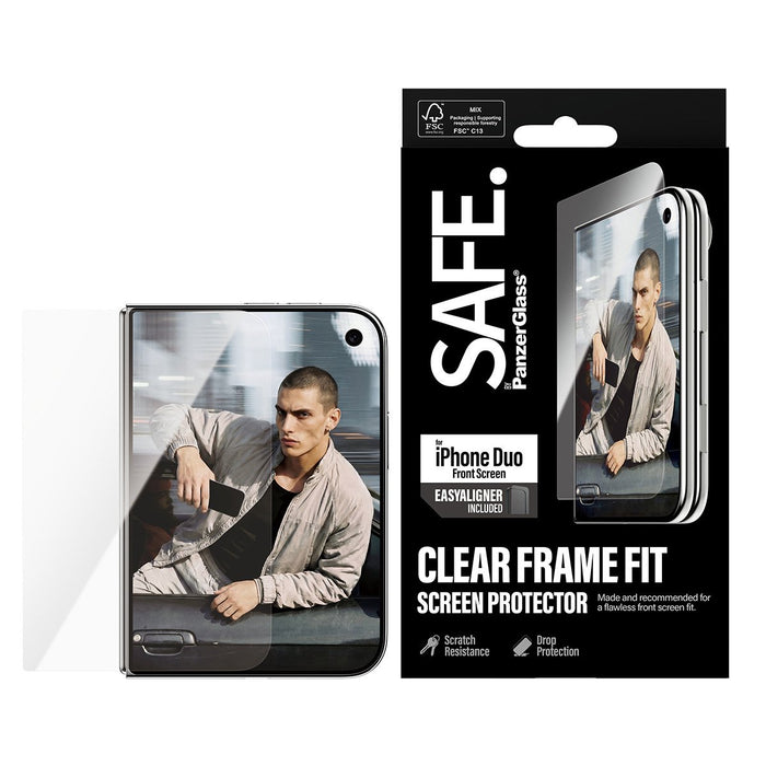 EAN 5715685044748 - PanzerGlass SAFE. by ® Front Screen Protector iPhone Duo | FRAME FIT w. EasyAligner Protector de pantalla imagen 2
