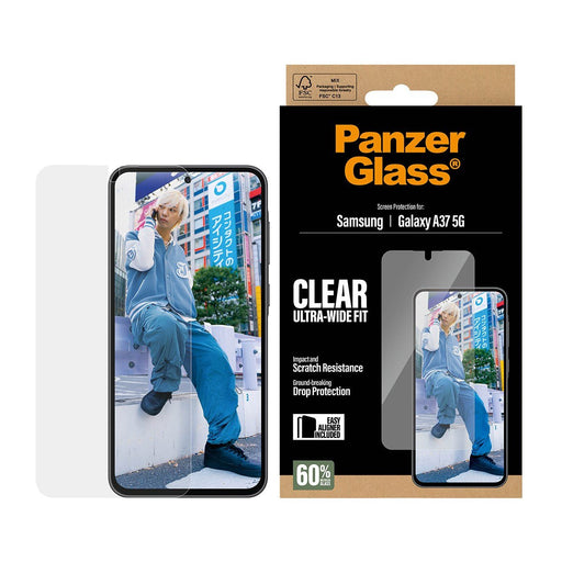 EAN 5715685033988 - PanzerGlass Screen Protector Ultra-Wide Fit - Clear - Samsung Galaxy A37 5G Protector de pantalla imagen 1