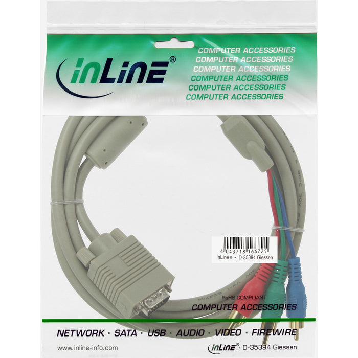 EAN 4043718107315 - InLine 17202 cable VGA 2 m VGA (D-Sub) RCA Beige imagen 2