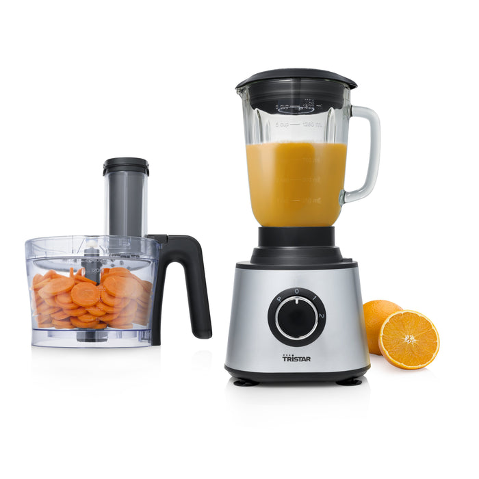 EAN 8713016085436 - Tristar MX-4823 robot de cocina 600 W 1,5 L Negro, Acero inoxidable, Transparente imagen 5