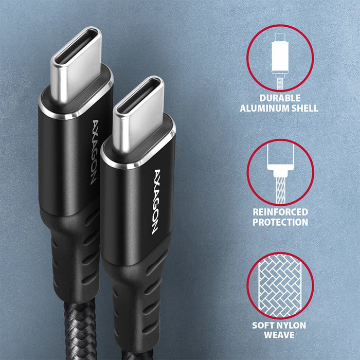 EAN 8595247906885 - Axagon BUCM-CM20AB cable USB USB 2.0 2 m USB C Negro imagen 3