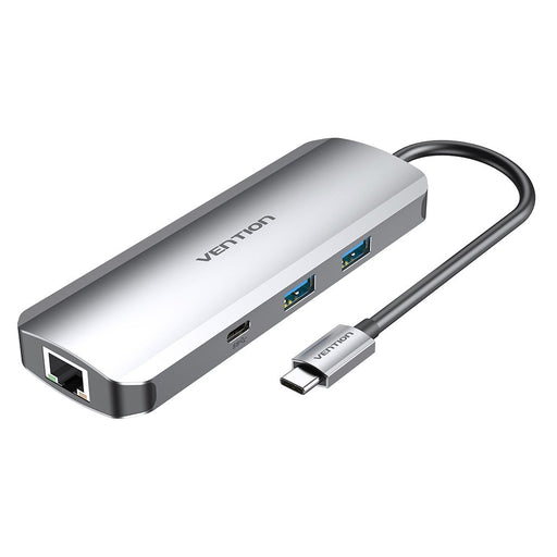 EAN 6922794753471 - Vention TOMHB base para portátil y replicador de puertos Alámbrico USB 3.2 Gen 1 (3.1 Gen 1) Type-C Plata imagen 1