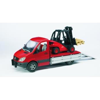 EAN 4001702025113 - BRUDER Linde fork lift H30D with 2 pallets imagen 2