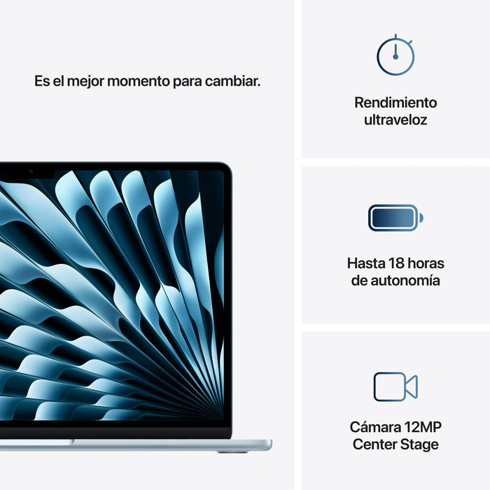 EAN 0195949890444 - Apple MacBook Air Apple M M4 Portátil 34,5 cm (13.6") 16 GB 256 GB SSD Wi-Fi 6E (802.11ax) macOS Sequoia  imagen 10
