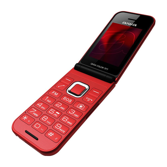 EAN 8435256897548 - Aiwa FP-24RD teléfono móvil 6,1 cm (2.4") 91,7 g Negro, Rojo Característica del teléfono imagen 3