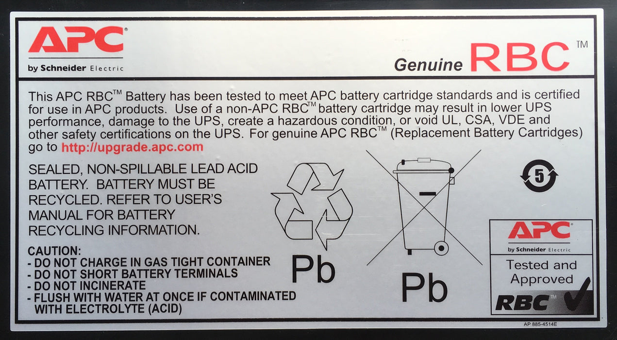EAN 0731304099840 - APC RBC27 batería para sistema ups Sealed Lead Acid (VRLA) imagen 2