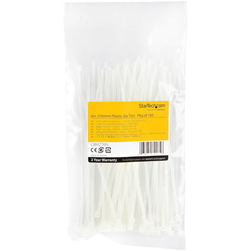 EAN 65030890656 - StarTech.com CBMZT6N presilla Brida reutilizable Nylon, Plástico 100 pieza(s) imagen 2