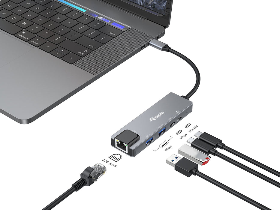 EAN 4015867239308 - Equip 133496 base para portátil y replicador de puertos Alámbrico USB 3.2 Gen 1 (3.1 Gen 1) Type-C Gris imagen 4