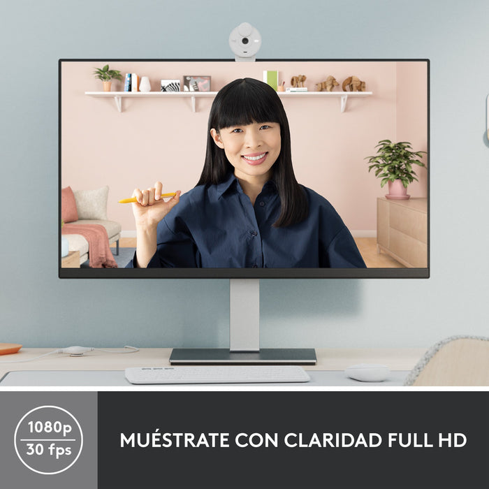 EAN 5099206104945 - Logitech 960-001442 cámara web 2 MP 1920 x 1080 Pixeles USB Blanco imagen 5