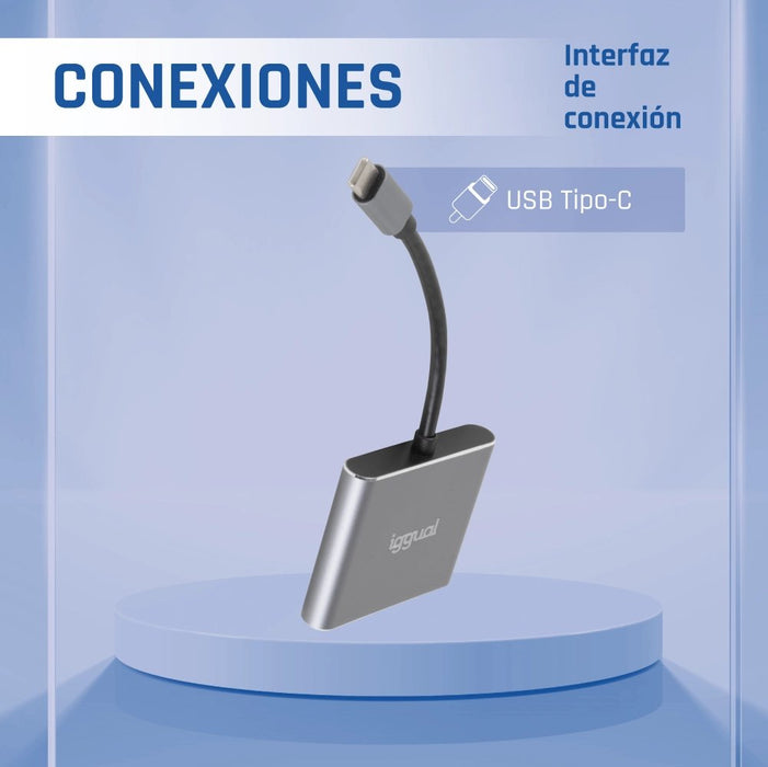 EAN 8435364318461 - iggual IGG318461 base para portátil y replicador de puertos USB 3.2 Gen 1 (3.1 Gen 1) Type-C Negro imagen 4