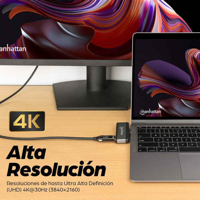 EAN 0766623190404 - Manhattan 190404 base para portátil y replicador de puertos Alámbrico USB 3.2 Gen 2 (3.1 Gen 2) Type-C Gr imagen 14