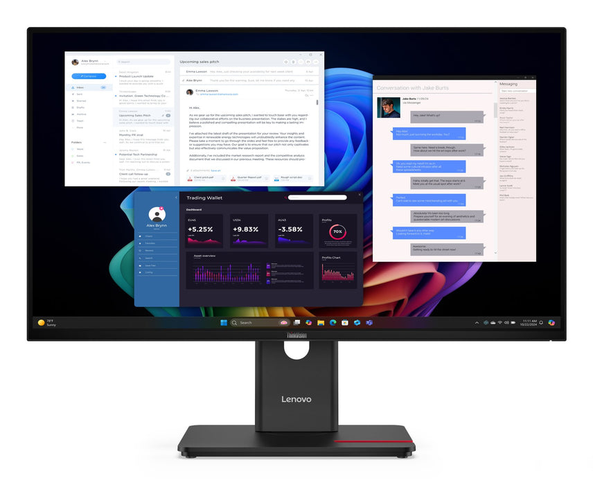 EAN 198156754189 - Lenovo ThinkVision T27UD-40 pantalla para PC 68,6 cm (27") 3840 x 2160 Pixeles 4K Ultra HD LCD Negro imagen 1