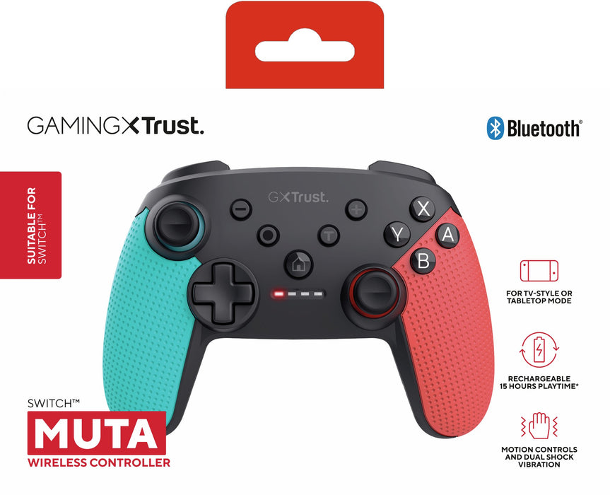 EAN 8713439254273 - Trust GXT 1246B Muta Negro, Azul, Rojo Bluetooth Gamepad Nintendo Switch, Nintendo Switch Lite imagen 7