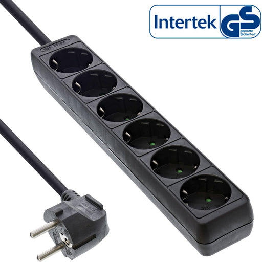 EAN 4043718180257 - InLine 16463S base múltiple 3 m 6 salidas AC Negro imagen 1