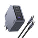 EAN 6941876228775 - Ugreen Nexode Pro 160W GaN Charger with USB-C Cable Universal Negro, Gris Corriente alterna Carga rápida  imagen 3