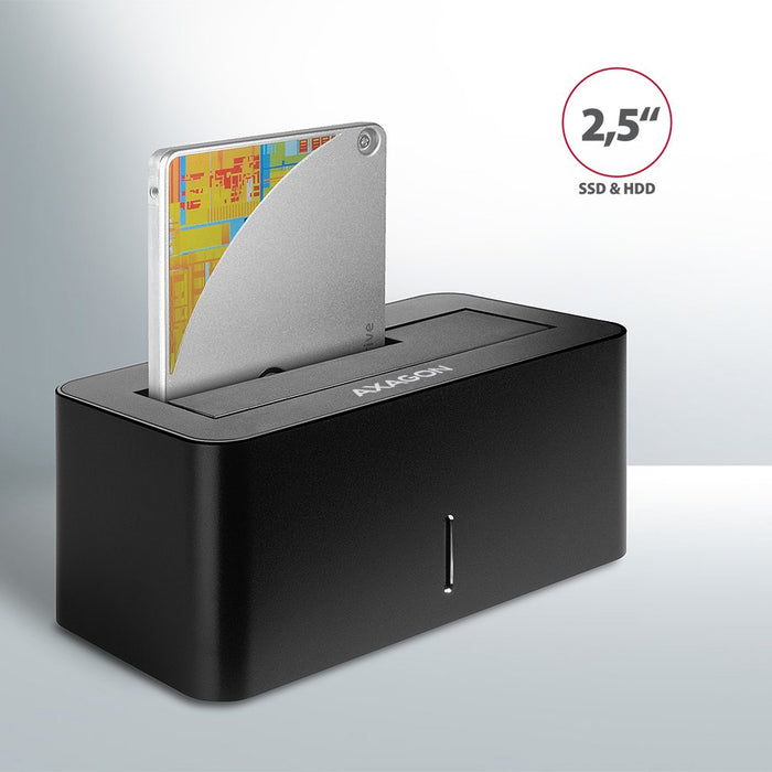 EAN 8595247905383 - Axagon ADSA-SN base de conexión para disco duro USB 3.2 Gen 1 (3.1 Gen 1) Type-A Negro imagen 4