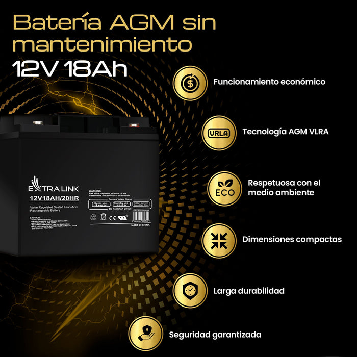 EAN 5902560366334 - Extralink AKUMULATOR BATTERY ACCUMULATOR AGM 12V 18AH - Batterie - 18.000 mAh Sealed Lead Acid (VRLA) 13, imagen 28