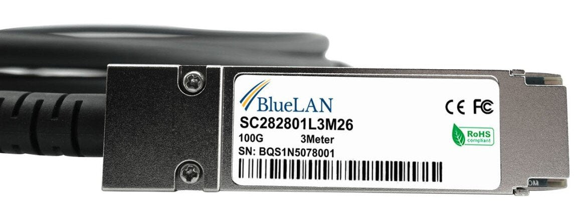 EAN 4063232258003 - BlueOptics ACC763-10000S-BL Cable de fibra óptica e InfiniBand 3 m QSFP28 Negro, Plata imagen 3