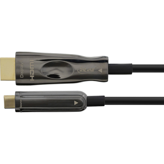 EAN 4043718304035 - InLine 64250A adaptador de cable de vídeo 50 m USB Tipo C HDMI Negro imagen 2