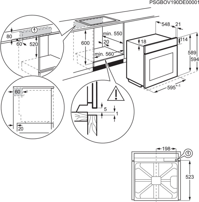 EAN 7333394046198 - AEG Series 5000 OU5PB40SM 72 L 2990 W Negro, Acero inoxidable imagen 10