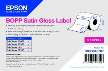 EAN 8715946547206 - Epson BOPP Satin 102mm x 51mm, 2770 Blanco Satén imagen 1