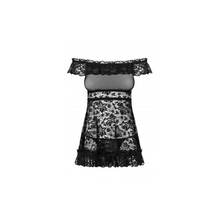Babydoll Negro L/Xl, Obsessive - Flores