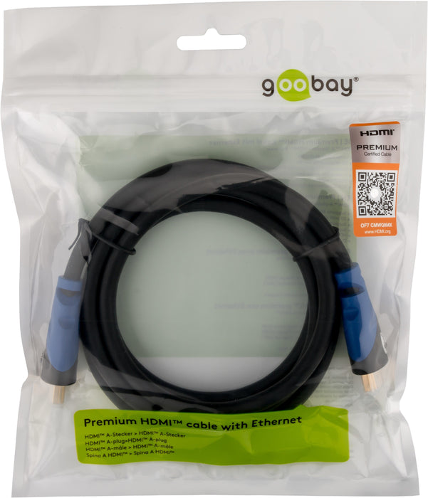 EAN 4040849723179 - Goobay 72317 cable HDMI 1,5 m HDMI tipo A (Estándar) Negro, Azul imagen 2